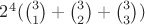 $2^{4}(\binom{3}{1}+\binom{3}{2}+\binom{3}{3})$