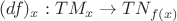 $ (df)_x : TM_x \to TN_{f(x)}$