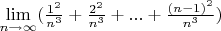 $\lim\limits_{n \to \infty}(\frac{1^2}{n^3}+\frac{2^2}{n^3}+...+\frac{(n-1)^2}{n^3})$
