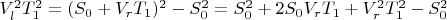 $V_l^2 T_1^2=(S_0+V_r T_1)^2-S_0^2=S_0^2+2S_0 V_r T_1+V_r^2 T_1^2-S_0^2$