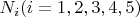 $N_i (i=1,2,3,4,5)$