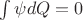 $\int\psi dQ=0$