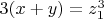 $3(x +y) =z_1^3$