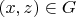 $(x, z) \in G$