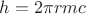 $h=2\pi r m c$