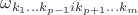 $\omega_{k_1...k_{p-1}ik_{p+1}...k_m}$