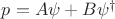 $p = A\psi + B\psi^\dagger$