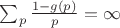 $\sum_{p} {\frac{1-g(p)}{p}}=\infty$