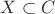 $X\subset C$