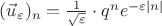 $(\vec u_{\varepsilon})_n=\frac1{\sqrt{\varepsilon}}\cdot q^ne^{-\varepsilon|n|}$