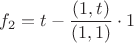 $f_2=t - \dfrac {(1, t)} {(1,1)}\cdot 1$