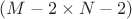 $(M-2 \times N-2)$