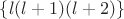 $\{l(l+1)(l+2)\}$