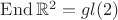 $\operatorname{End}\mathbb R^2=gl(2)$
