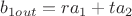 $b_{1out} = r a_{1} + t a_{2}$