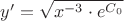 $y'=\sqrt {x^{-3} \cdot e^{C_0}}$