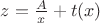 $z=\frac{A}{x}+t(x)$