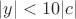 $|y|<10|c|$