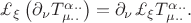 $\pounds_{\xi}\left(\partial_{\nu}T^{\alpha..}_{\mu..}\right)=\partial_{\nu}\pounds_{\xi}T^{\alpha..}_{\mu..}.$