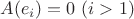 $A(e_i)=0\ (i>1)$