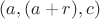 $(a,(a+r),c)$