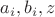 $a_i,b_i,z$