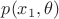 $p(x_1, \theta)$