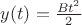 $y(t)=\frac {Bt^2}{2}$