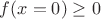 $f(x=0)\ge0$