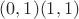 $ (0,1) (1,1) $ $ (0,1) (1,1) $