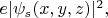 $e|\psi_s(x,y,z)|^2, $