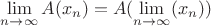 $\lim\limits_{n \to \infty} A(x_n) = A(\lim\limits_{n \to \infty} (x_n))$
