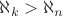 $\aleph_k > \aleph_n$