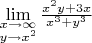 $\lim\limits_{\substack{x\to \infty\\y\to x^2}}\frac{x^2y+3x}{x^3+y^3}$