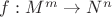 $f:M^m\to N^n$