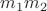 $m_1 и m_2$ $m_1 и m_2$