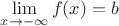 $\lim\limits_{x\to-\infty}f(x)=b$