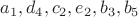 $a_1, d_4, c_2,e_2,b_3,b_5$