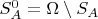 $S_A^0 = \Omega \setminus S_A$