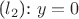 ($l_2$): $y=0$ ($l_2$): $y=0$