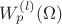 $W^{(l)}_p(\Omega)$