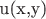 u(x,y)$ u(x,y)$