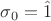 $\sigma_0 = \hat{1}$