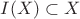 $I(X)\subset X$