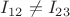 $I_{12}\ne I_{23}$