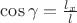 $\cos\gamma=\frac {l_x} {l}$