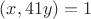 $(x,41y)=1$