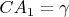 $CA_1=\gamma$