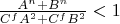 $\frac {A^n + B^n}{C^fA^2 + C^fB^2} < 1$