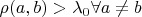 $ \rho(a,b)>\lambda_0 \forall a\not = b $